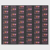 Roze KERSTZEGENINGEN Cadeaupapier (Vlak)