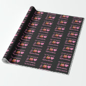 Roze KERSTZEGENINGEN Cadeaupapier (Uitgerold)