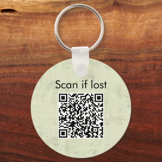 Roze ketel QR Code Cute Insect Art Entomology Sleutelhanger (Achterkant)