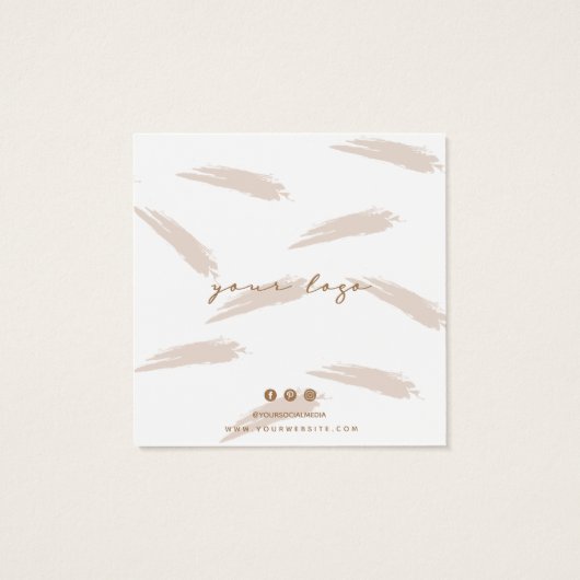 Roze Ketting Display Visitekaartje (Achterkant)