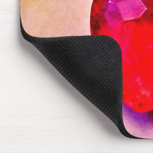 Roze Ketting van het hart Muismat (Hoek)