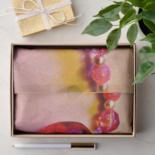 Roze Ketting van het hart Tissuepapier (Geschenk)