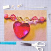 Roze Ketting van het hart Tissuepapier (Craft)