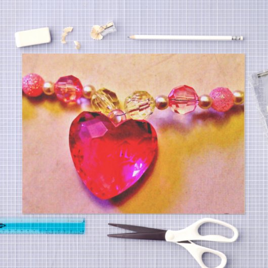 Roze Ketting van het hart Tissuepapier (Craft)