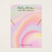 roze ketting voor regenboogsieraden , eenhoornacht visitekaartje (Voorkant)