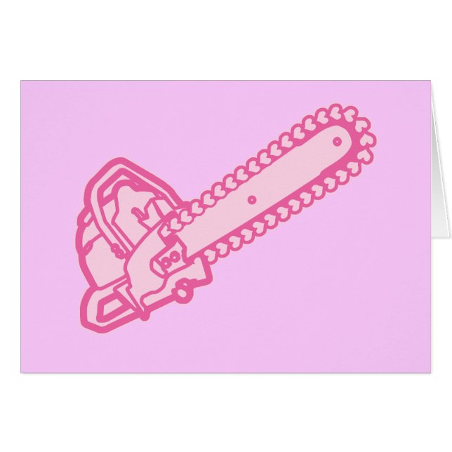 Roze kettingzaag van de liefde (Voorkant Horizontaal)