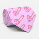 Roze kettingzaag van de liefde stropdas (Opgerold)
