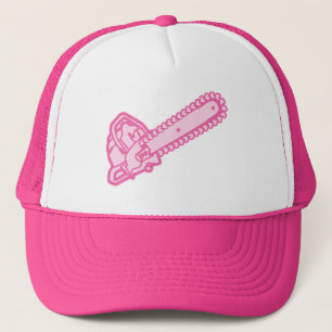Roze kettingzaag van de liefde trucker pet