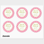 Roze Keuken Bakken Gift Stickers (Vel)