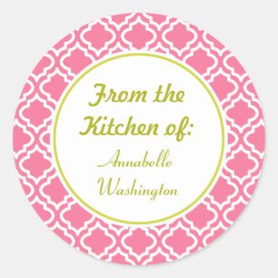 Roze Keuken Bakken Gift Stickers