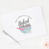 roze keuken GEBAKKEN CADEAU LABEL gebakken met lie (Envelop)