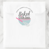 roze keuken GEBAKKEN CADEAU LABEL gebakken met lie (Tas)