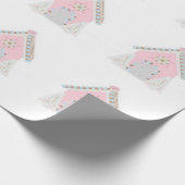 Roze keukenbroodpakpapier cadeaupapier (Hoek)