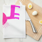 Roze keukendoek theedoek (Quarter Fold)