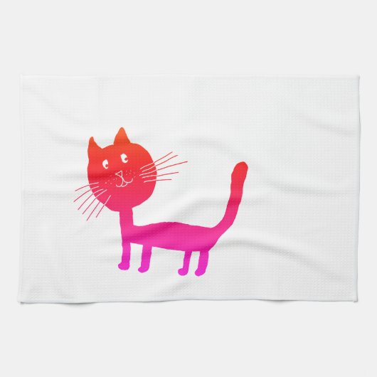 Roze keukendoek theedoek (Horizontaal)