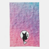 Roze Keukendoek voor Halloween van Poet Adiela Ako Theedoek (Verticaal)