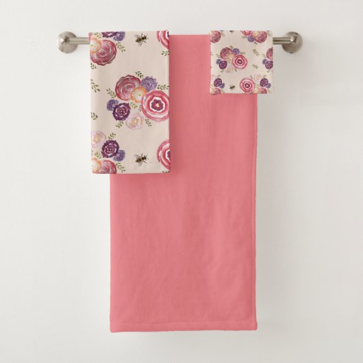 Roze keukendoekset voor Butterfly-bijen Bad Handdoek (Insitu)