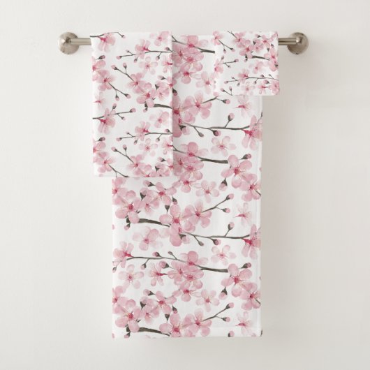 Roze keukendoekset voor Cherry Blossom Bad Handdoek (Insitu)