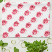roze keukenhanddoek (Gevouwen)