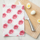 roze keukenhanddoek (Quarter Fold)