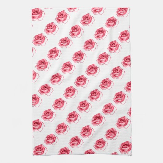roze keukenhanddoek (Verticaal)