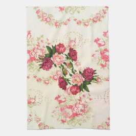 Roze keukenhanddoek