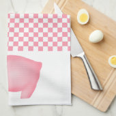 Roze keukenhanddoek (Quarter Fold)