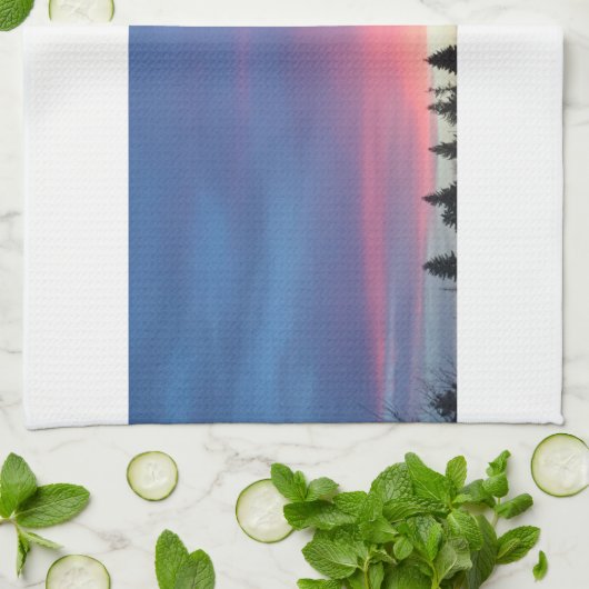 Roze keukenhanddoek (Gevouwen)