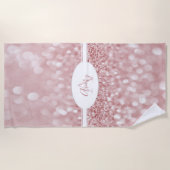 Roze keukenhanddoek aanpassen strandlaken (Voorkant)