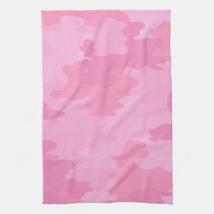 Roze keukenhanddoek Camouflage