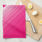 Roze keukenhanddoek met hartjes (Quarter Fold)