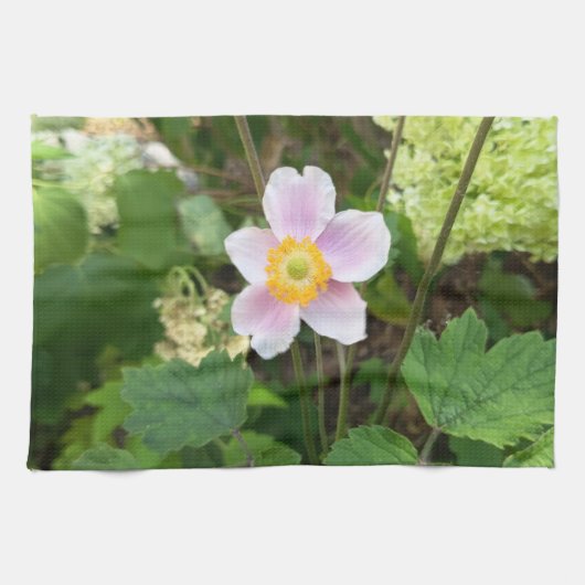 Roze Keukenhanddoek met Wilde Bloemen | Botanisch (Horizontaal)