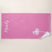  Roze keukenhanddoek Strandlaken (Voorkant)