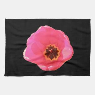 Roze keukenhanddoek Tulip