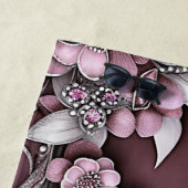 Roze keukenhanddoek van Floral Strandlaken (In situ)