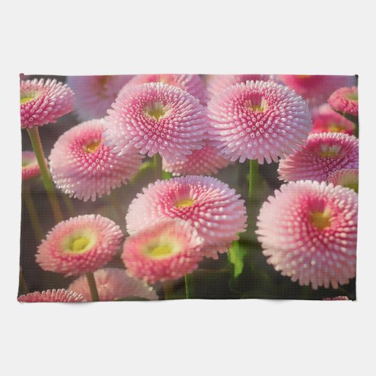 Roze keukenhanddoeken (Horizontaal)