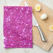 Roze keukenhanddoeken met spaarpjes (Quarter Fold)