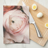 Roze keukenhanddoeken van Floral (Quarter Fold)