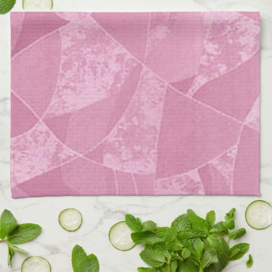 Roze keukenhanddoeken van glas (Gevouwen)