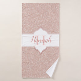 Roze keukenhanddoeken van Glitter Monogram Bad Handdoek