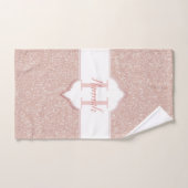 Roze keukenhanddoeken van Glitter Monogram Bad Handdoek (Handdoek)