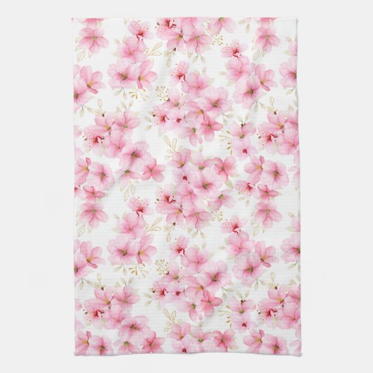 Roze keukenhanddoeken voor bloesems (Verticaal)