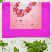 Roze - keukenhanddoeken voor rode harten (Gevouwen)