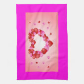 Roze - keukenhanddoeken voor rode harten (Verticaal)