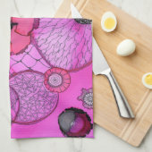 Roze keukenhanddoeken voor verrassingen (Quarter Fold)