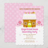 Roze keukenhuis Decoratieve Partij Uitnodiging (Voorkant / Achterkant)