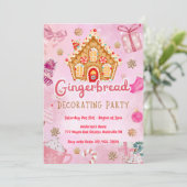 Roze keukenhuis Decoratieve Partij Uitnodiging (Staand voorkant)