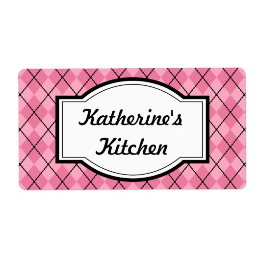 roze keukenlabels etiket (Voorkant)