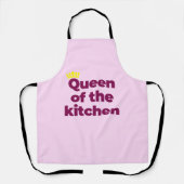roze keukenschort voor vrouwen - schattige schorte schort (Voorkant)