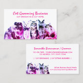 Roze keukenzout visitekaartje (Voorkant / Achterkant)